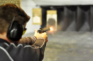 Man Firing a gun