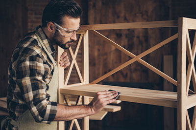 A young wood worker